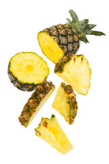 Falling Pineapple cutout, full depth of field.