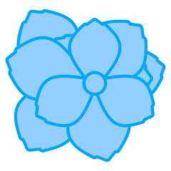 Blue Hydrangea Icon For Design Elements