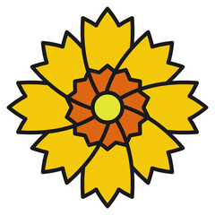 Tickseed Gold Icon For Design Elements