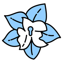 Bellflower Bloom Icon For Design Elements