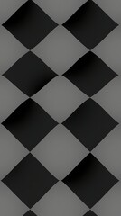 An abstract seamless pattern with a monochrome color palette, using gradients of gray and black to create depth and dimension, utilizing a minimalist geometric design with s.