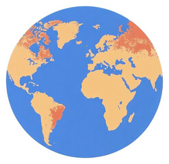 Obraz premium PNG Earth day shape planet globe representation.