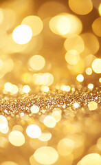 a shiny golden background with bokeh lights,