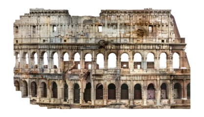 PNG Colosseum shape collage cutouts colosseum landmark illustration.