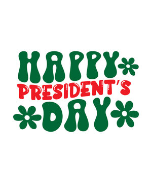"President's Day, vintage, Americana, patriotic, retro typography, classic design, old-school, faded print, distressed look, 70s aesthetic, 80s style, retro stripes, star-spangled, red white and blue,