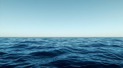 Obraz premium Vast Ocean Scene with Calm Blue Water Under a Clear Sky