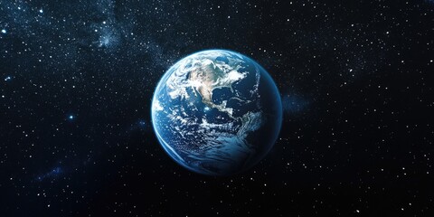 Obraz premium Earth from Space with Stars