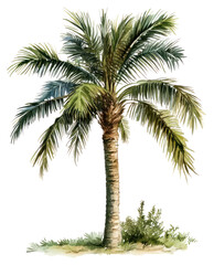 Obraz premium PNG Oil palm tree illustration arecaceae botanical.