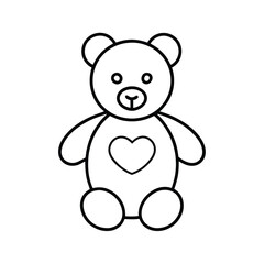 Obraz premium teddy bear with heart