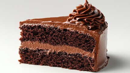 Obraz premium Chocolate cake with bite