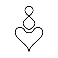 vector illustration of a heart shaped symbol