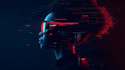 Futuristic AI driven workplace equity dashboard displaying real time holographic visualizations of diversity and inclusion metrics in corporate settings