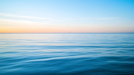Obraz premium Serene Ocean Sunset Peaceful Water Sky Horizon