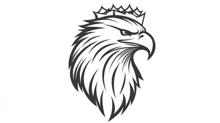 Obraz premium Regal eagle head graphic design, suitable for logo or emblem