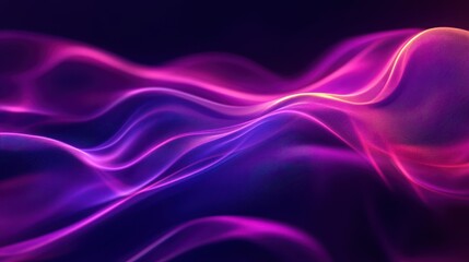 Obraz premium A mesmerizing abstract wave of vibrant purple and pink hues, creating a dreamy and ethereal atmosphere.