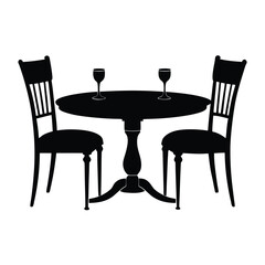 two chairs and table