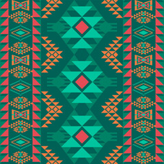 Fabric pattern native american design geometric pattern navajo , boho , american indian style pattern seamless vector for fabric patterns, curtains or home decorations.