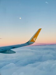 View from plane window flying from Tirana to Izmir .