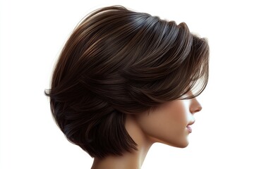 Naklejka premium Close up of person with short hair