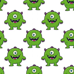 Fototapeta premium purple monster print for children's t-shirt