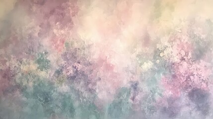 Obraz premium Delicate Watercolor Wash: Soft Hues of Pink, Purple and Green Abstract Art