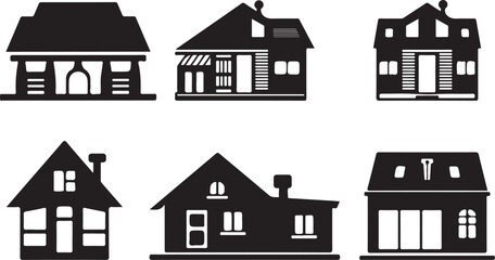 Fototapeta premium House Bundle illustration and vector. 