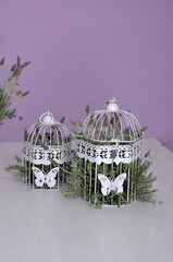 lavandas em vasos decoração delicada lilás 