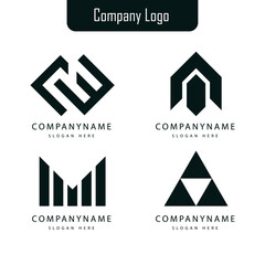 Set of company logo design ideas vector design