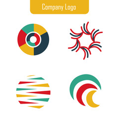 Set of company logo design ideas vector design