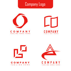 Set of company logo design ideas vector design