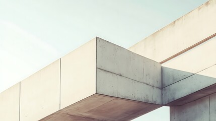 Obraz premium Modern Concrete Architecture Design Featuring Geometric Lines