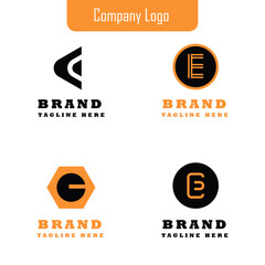 Set of company logo design ideas vector design
