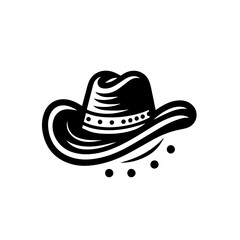 cowboy hat vector illustration simple vector logo