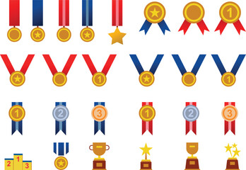 Trophies and awards vectors. Trophy Bundle.