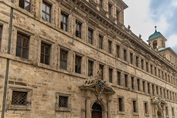 Obraz premium Nuremberg, Germany. Nuremberg City Hall Nurnberger Rathaus is a city government building.