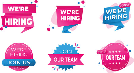 We are hiring sign vector stock illustration. 