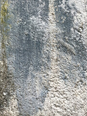 External wall of an old Mediterranean house. Abandoned building with cracked facade, old crumbling plaster, Greece.