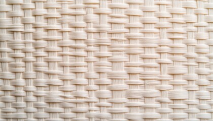 Detailed Woven Beige Texture Background Featuring Weave Pattern and Natural