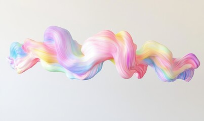 Fototapeta premium Pastel rainbow swirl abstract art, design element