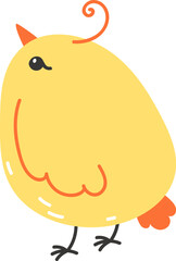 Little Yellow Chick Looking Up