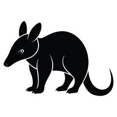 Simple Silhouette of an Anteater