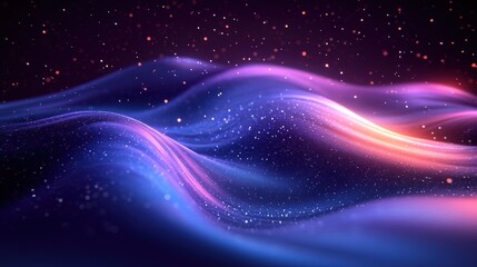 Obraz premium Abstract cosmic waves glow