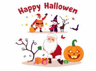 Playful Christmas and Halloween Vector Art Collection