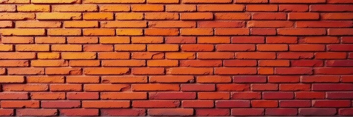 Fototapeta premium Cleanly stacked brick wall, uniform color, modern aesthetic, brick wall, white mortar