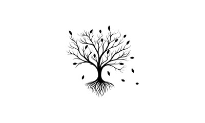 Dry Tree Vector Illustration Image