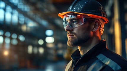 Obraz premium Factory worker safety glasses