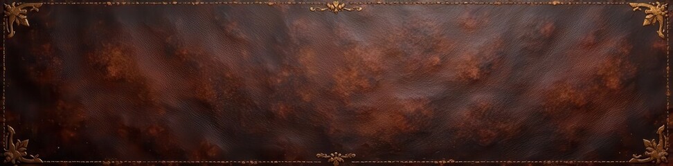 Dark brown leather, heavily distressed, grunge effect, dark brown, dark brown background