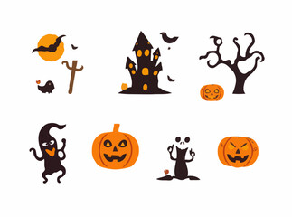 Spooky Halloween Icons Collection for Seasonal Designs