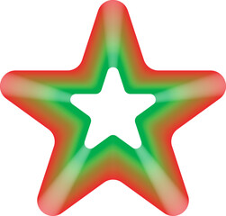 stylish red star isolated on white