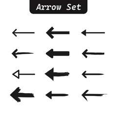 left arrows vector collection on white background